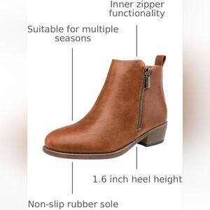 (S-3532)  Jeossy Women's Ankle Boots Thick Heel Sz 6
